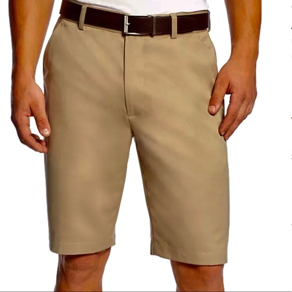 Greg Norman Mens Khaki Microfiber Golf 